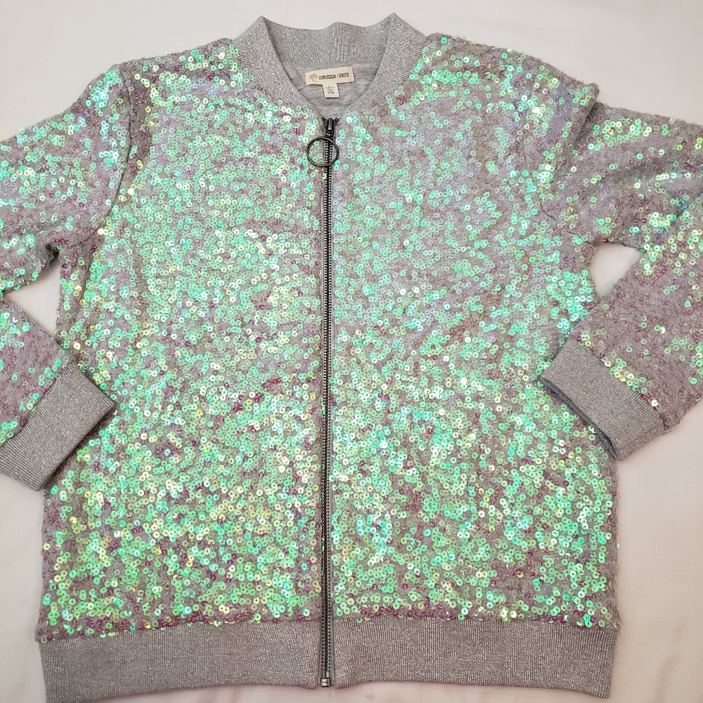 NWOT Tucker + Tate sequins bomber jacket